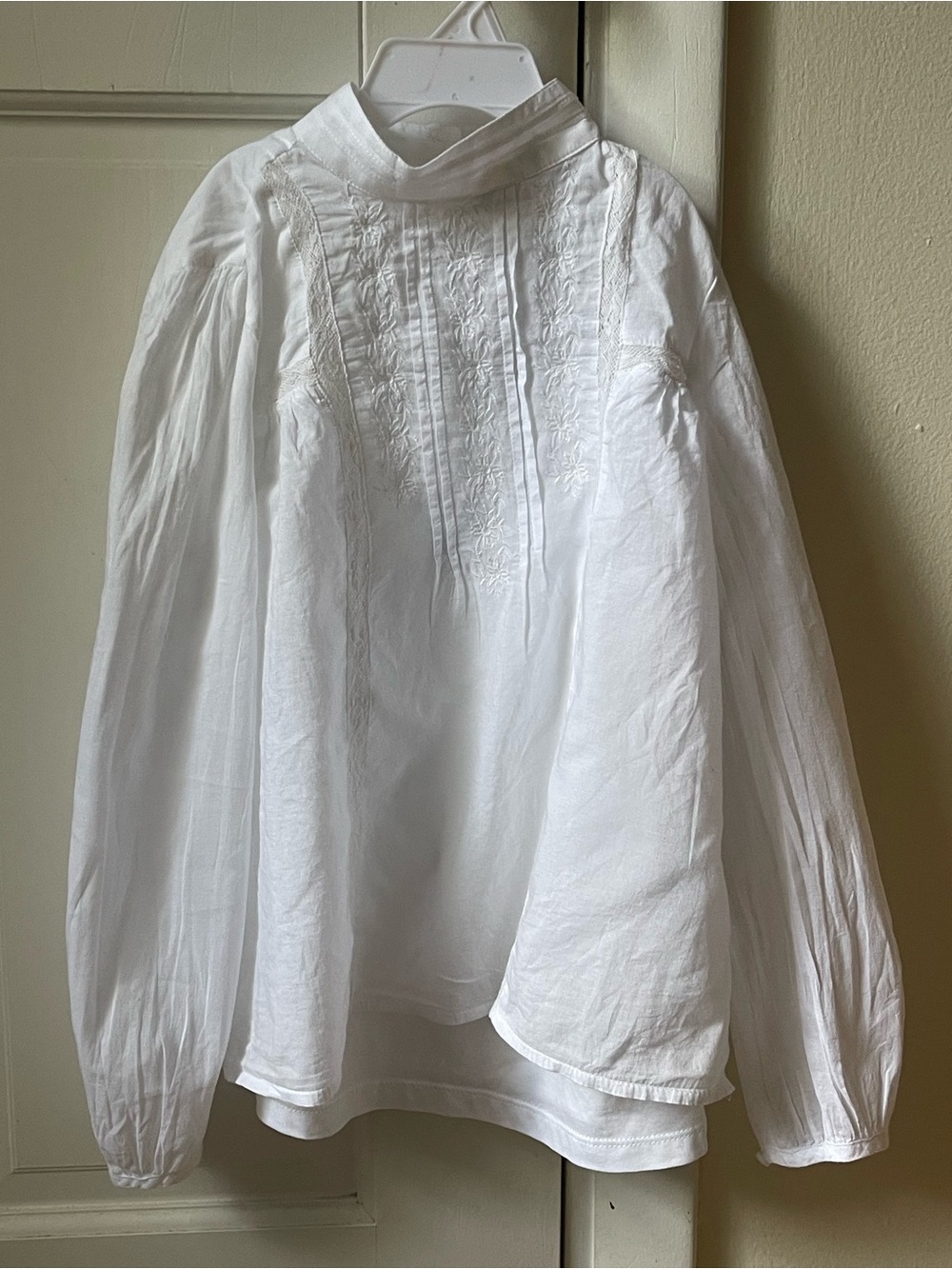Polo by Ralph Lauren White Embroidered Voile Girls' Blouse